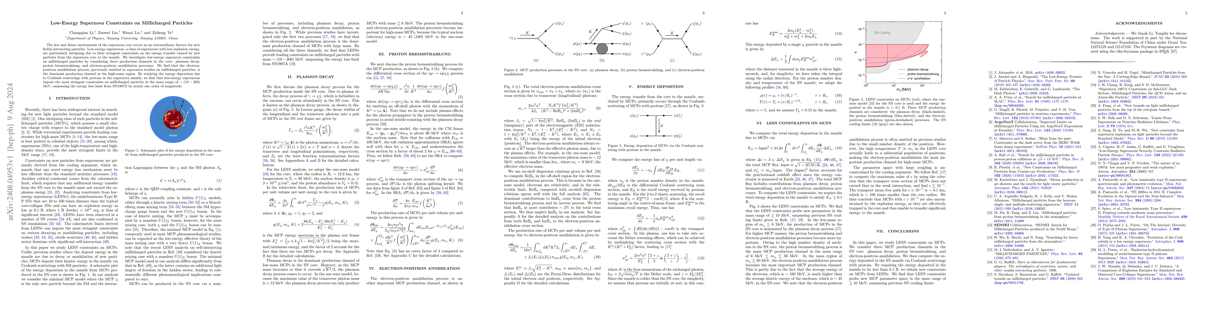 Thumbnail for Low-Energy Supernova Constraints on Millicharged Particles
