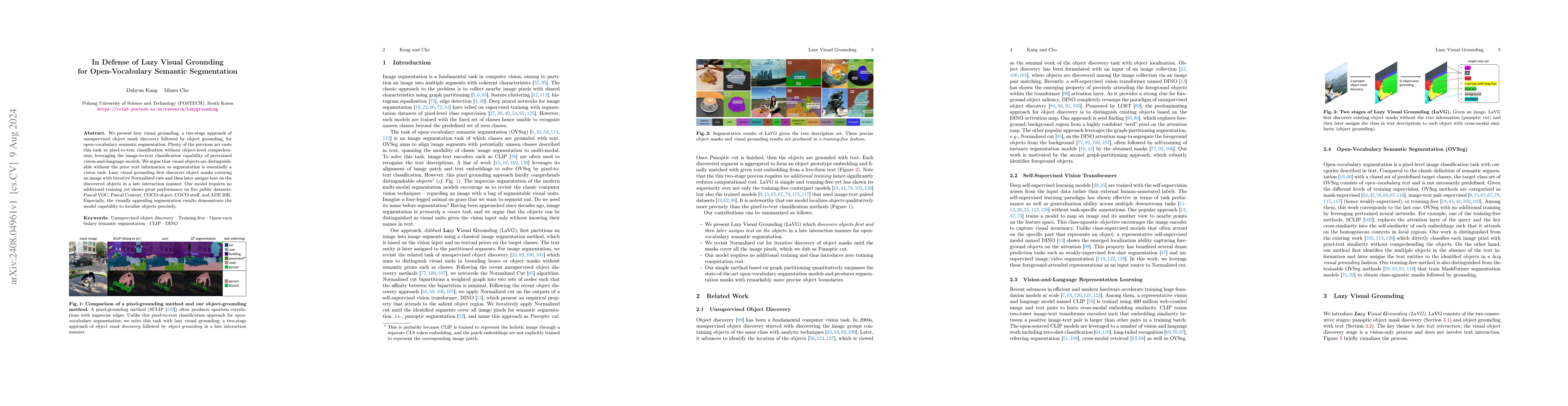 Thumbnail for In Defense of Lazy Visual Grounding for Open-Vocabulary Semantic
  Segmentation