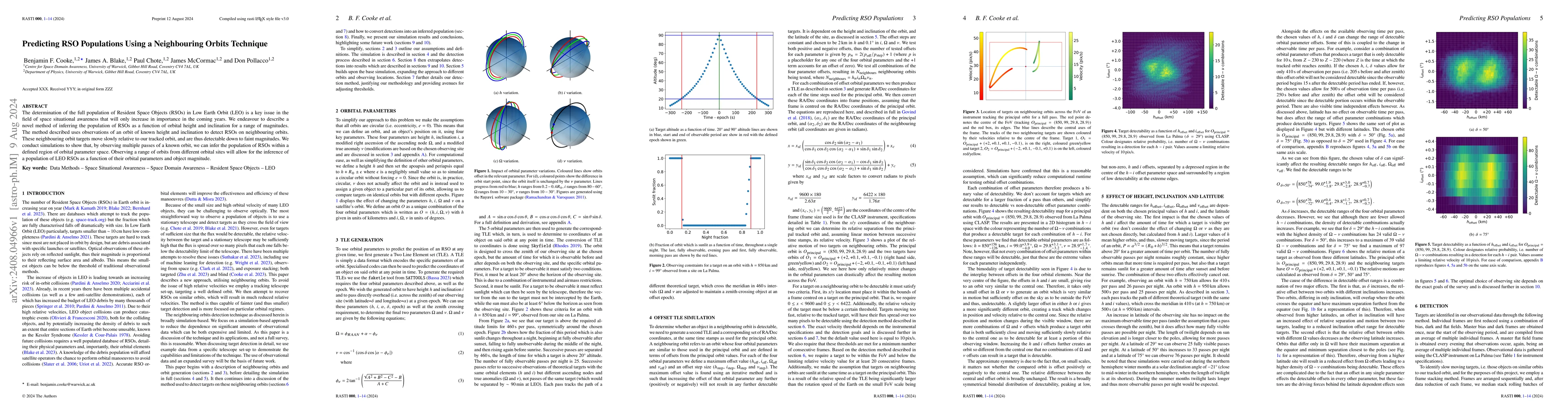 Thumbnail for Predicting RSO Populations Using a Neighbouring Orbits Technique