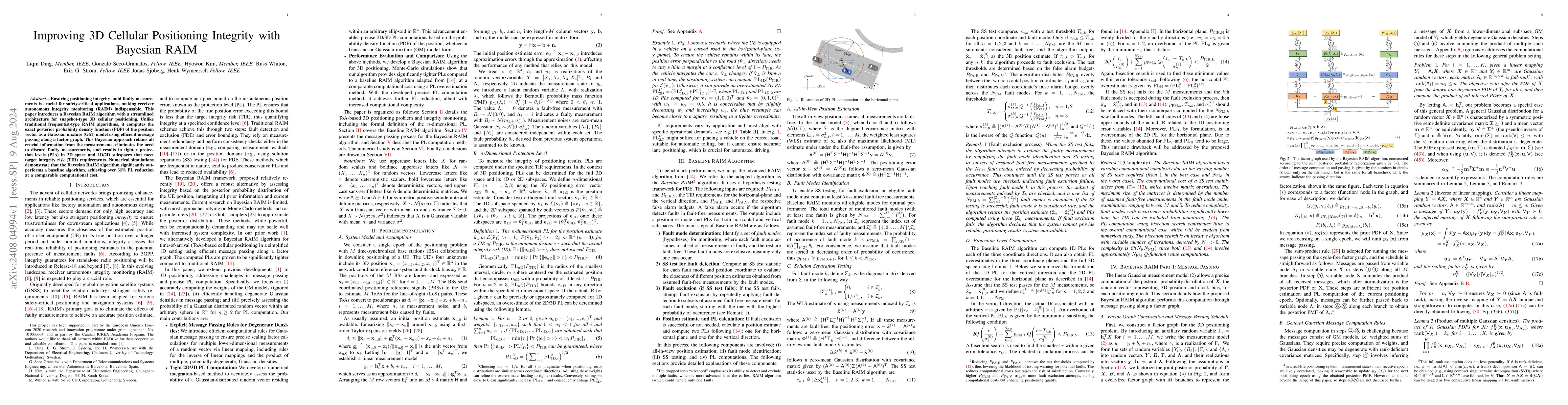 Thumbnail for Improving 3D Cellular Positioning Integrity with Bayesian RAIM
