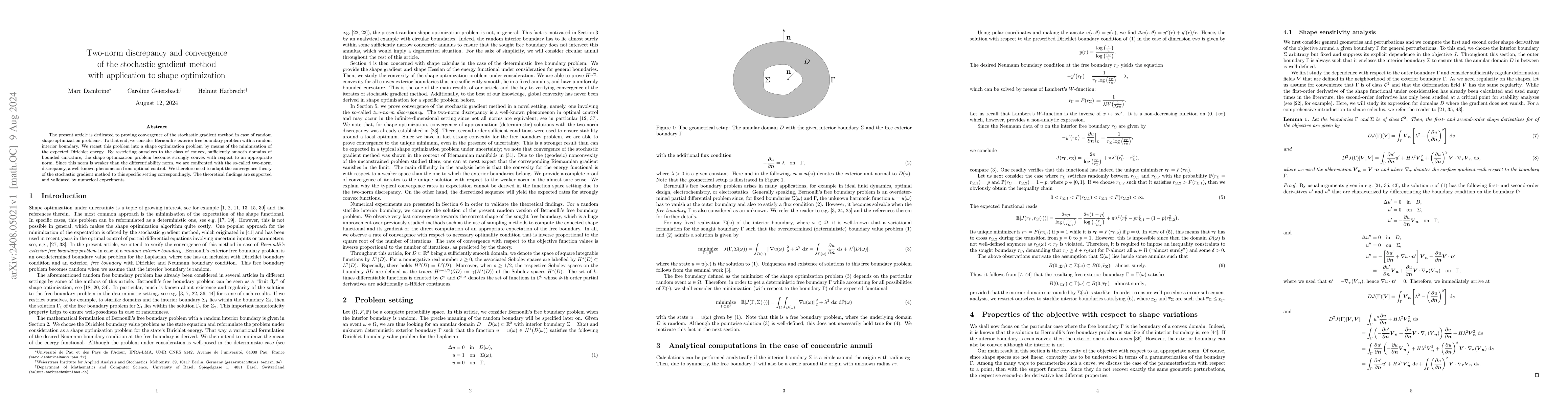 Thumbnail for Two-norm discrepancy and convergence of the stochastic gradient method
  with application to shape optimization