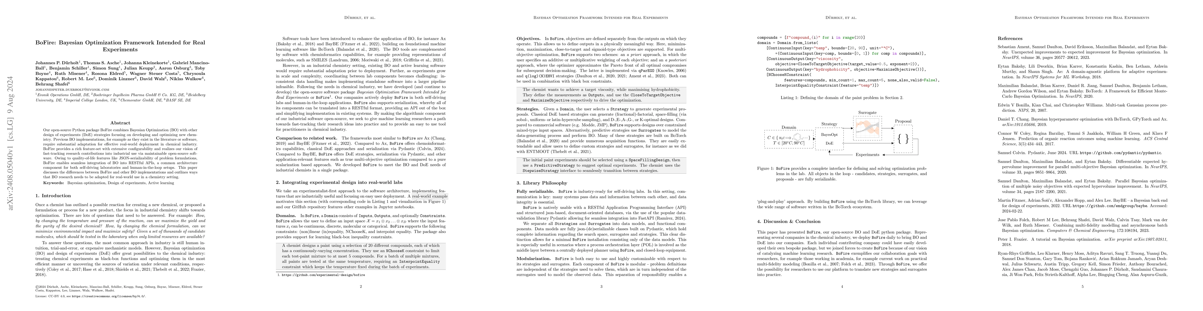 Thumbnail for BoFire: Bayesian Optimization Framework Intended for Real Experiments