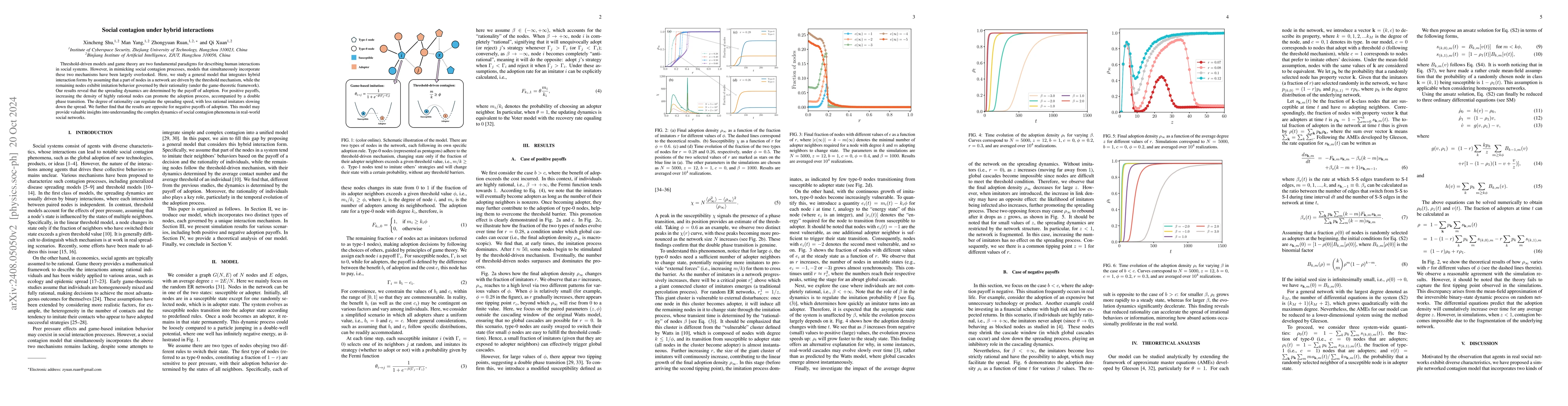 Thumbnail for Social contagion under hybrid interactions