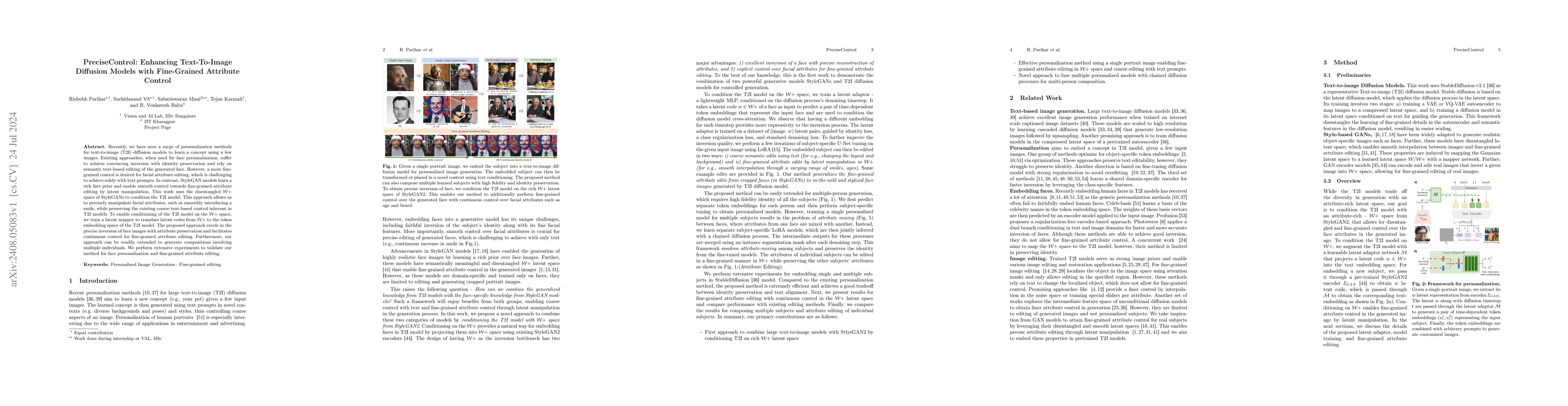 Thumbnail for PreciseControl: Enhancing Text-To-Image Diffusion Models with
  Fine-Grained Attribute Control