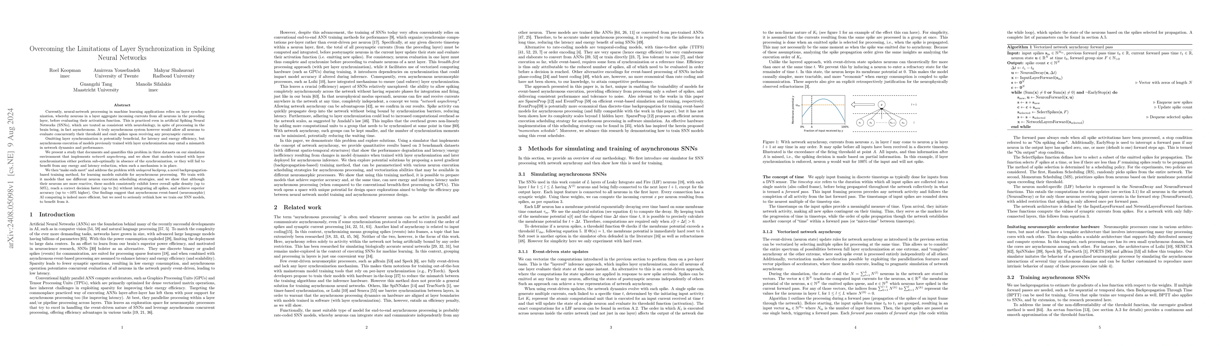 Thumbnail for Overcoming the Limitations of Layer Synchronization in Spiking Neural
  Networks