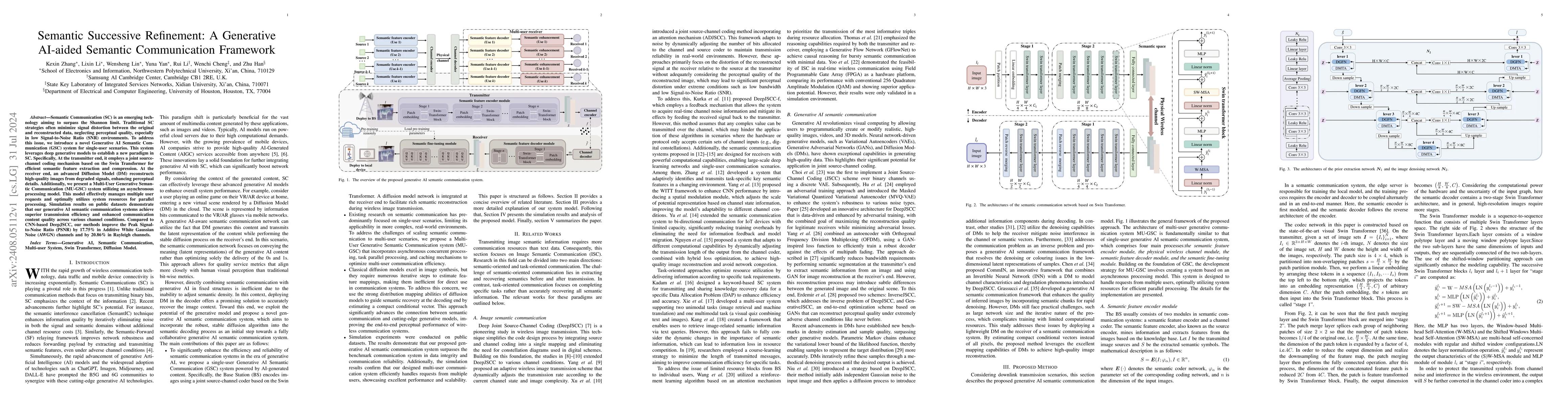Thumbnail for Semantic Successive Refinement: A Generative AI-aided Semantic
  Communication Framework