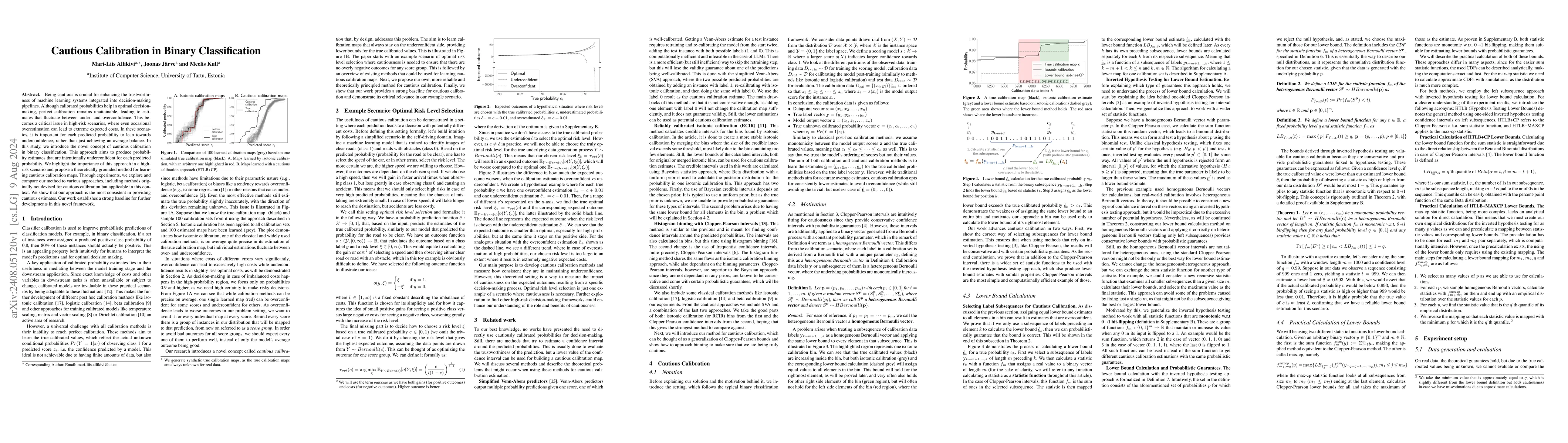 Thumbnail for Cautious Calibration in Binary Classification