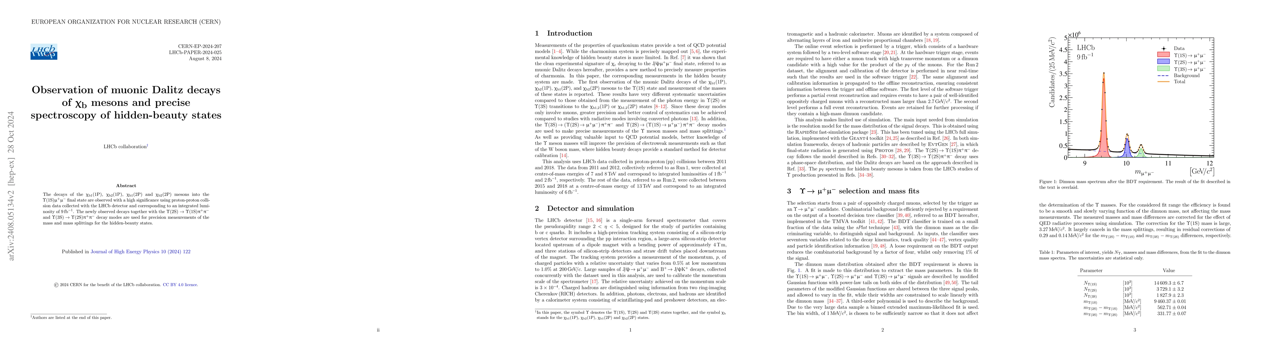 Thumbnail for Observation of muonic Dalitz decays of $χ_{b}$ mesons and precise
  spectroscopy of hidden-beauty states