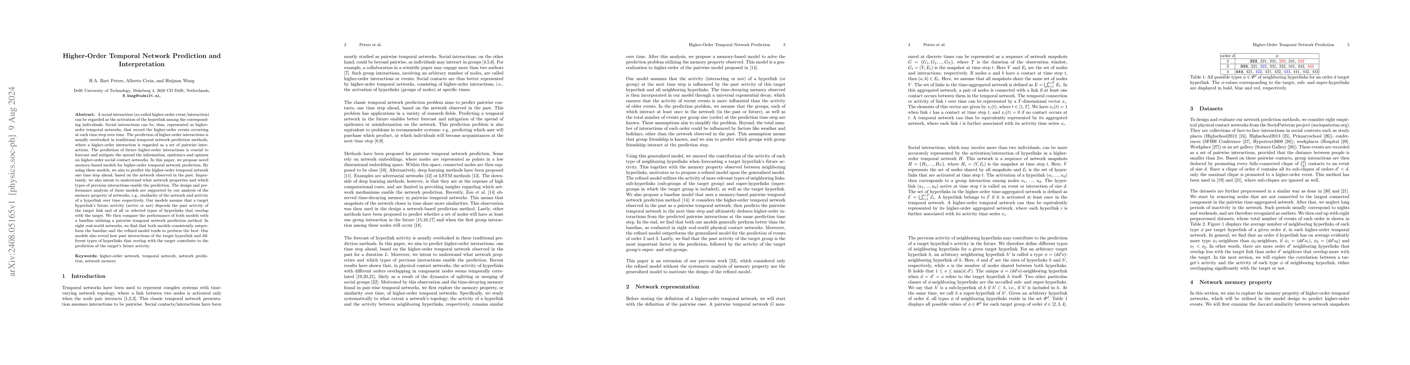 Thumbnail for Higher-Order Temporal Network Prediction and Interpretation