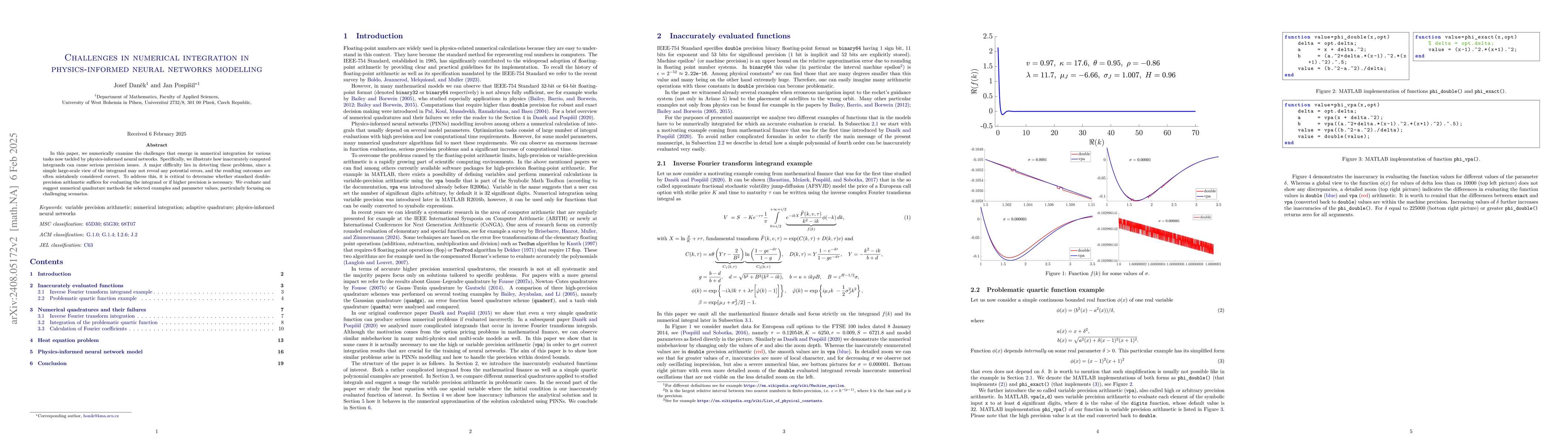 Thumbnail for Numerical aspects of integration in physics-informed neural networks
  modelling