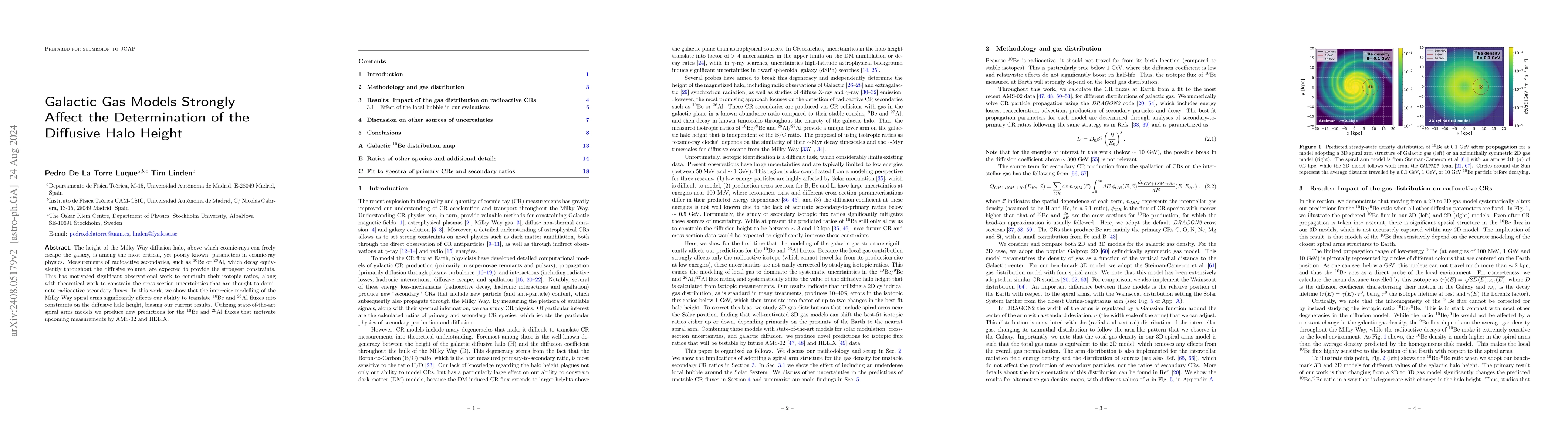 Thumbnail for Galactic Gas Models Strongly Affect the Determination of the Diffusive
  Halo Height