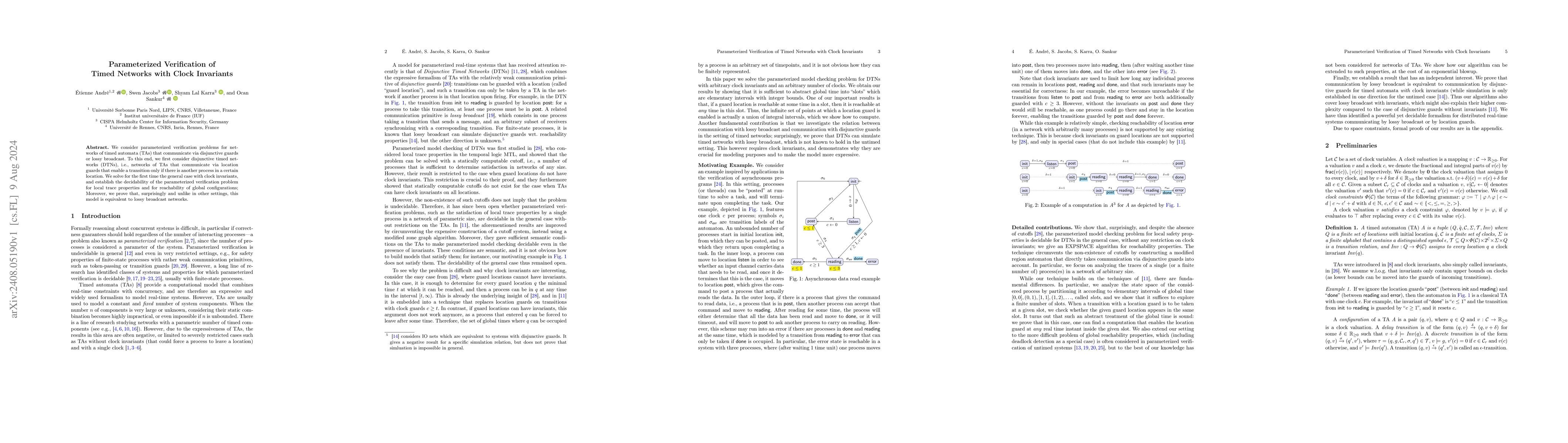 Thumbnail for Parameterized Verification of Timed Networks with Clock Invariants