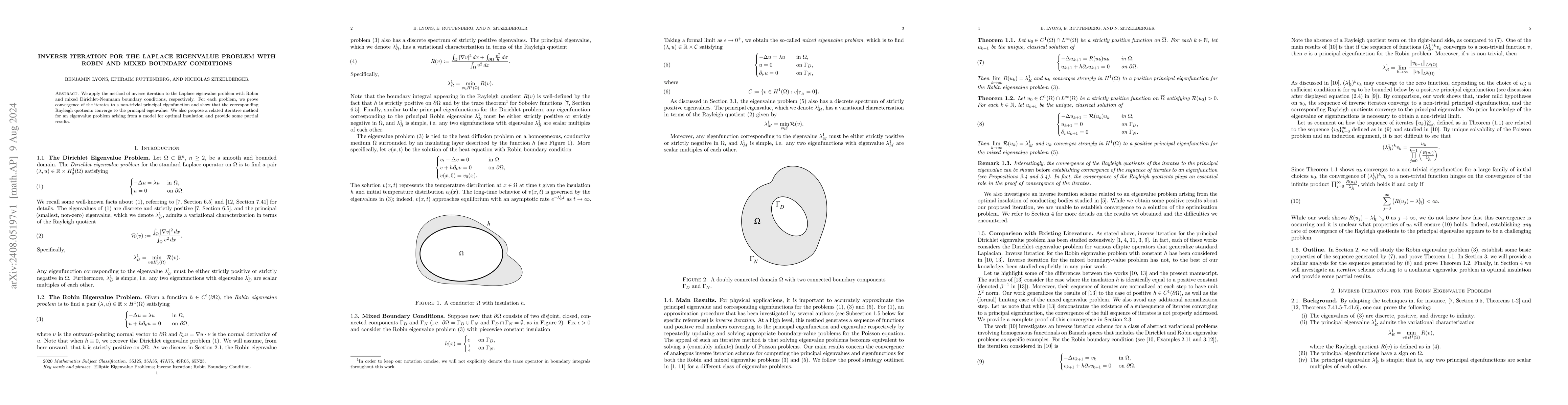 Thumbnail for Inverse Iteration for the Laplace Eigenvalue Problem with Robin and
  Mixed Boundary Conditions