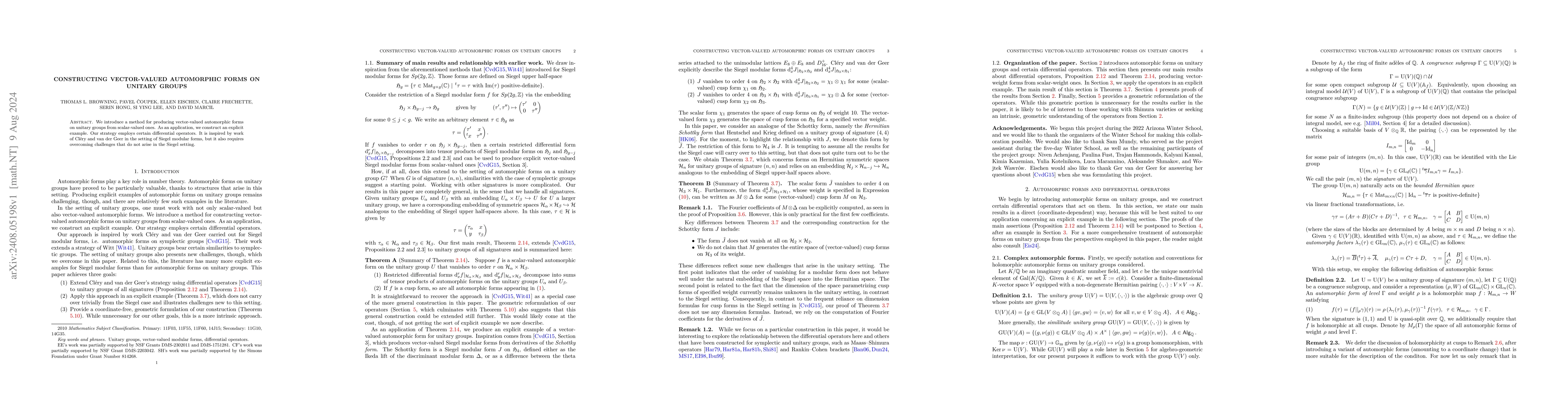 Thumbnail for Constructing vector-valued automorphic forms on unitary groups