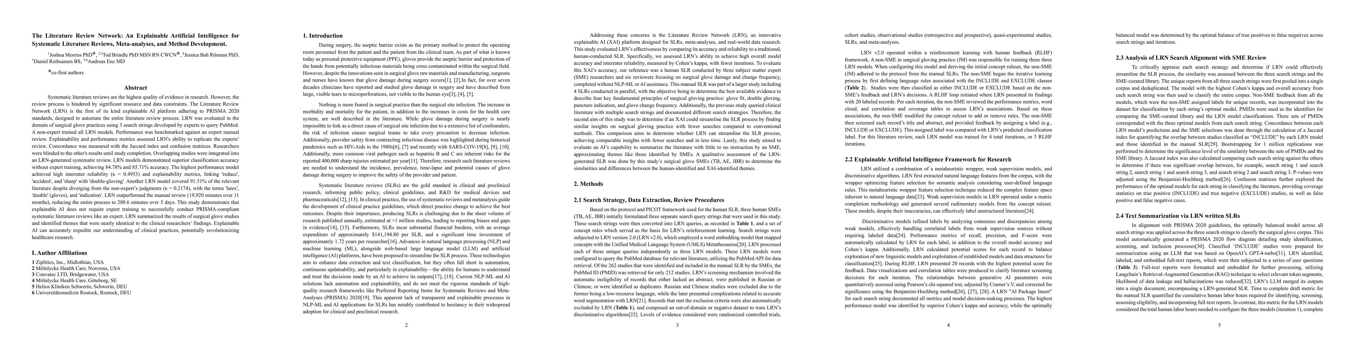 Thumbnail for The Literature Review Network: An Explainable Artificial Intelligence
  for Systematic Literature Reviews, Meta-analyses, and Method Development