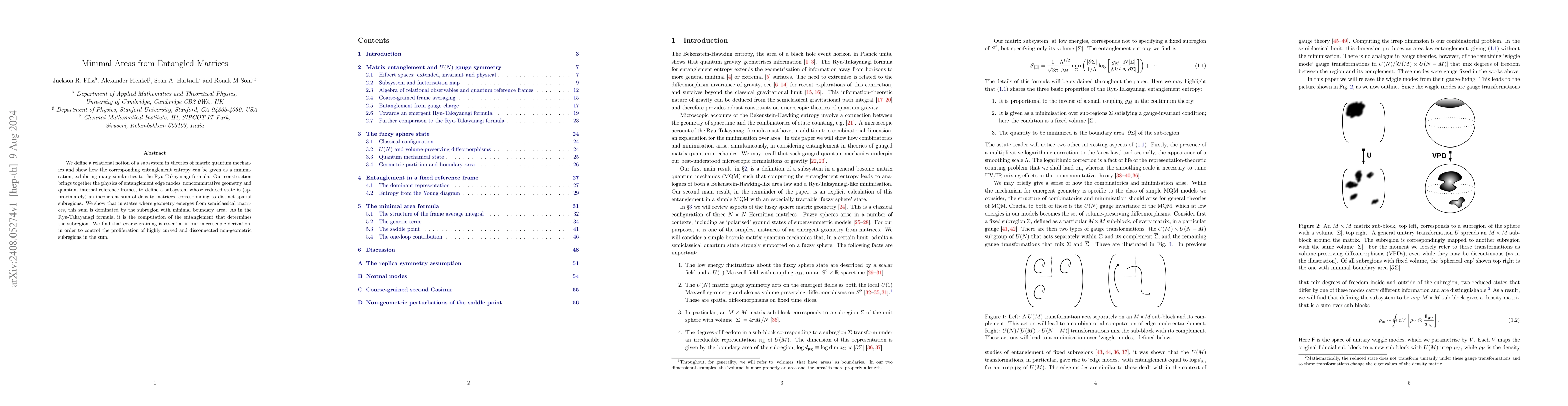 Thumbnail for Minimal Areas from Entangled Matrices