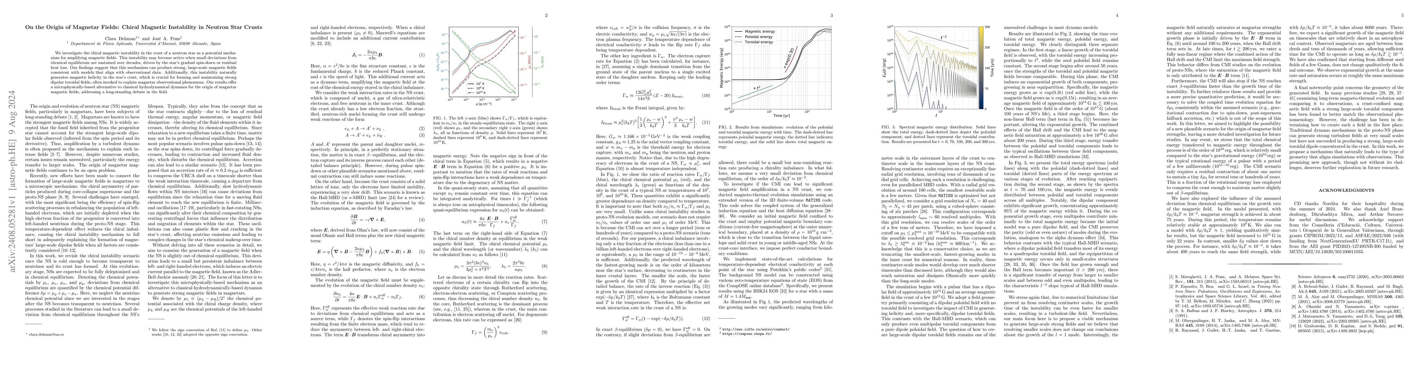 Thumbnail for On the Origin of Magnetar Fields: Chiral Magnetic Instability in Neutron
  Star Crusts