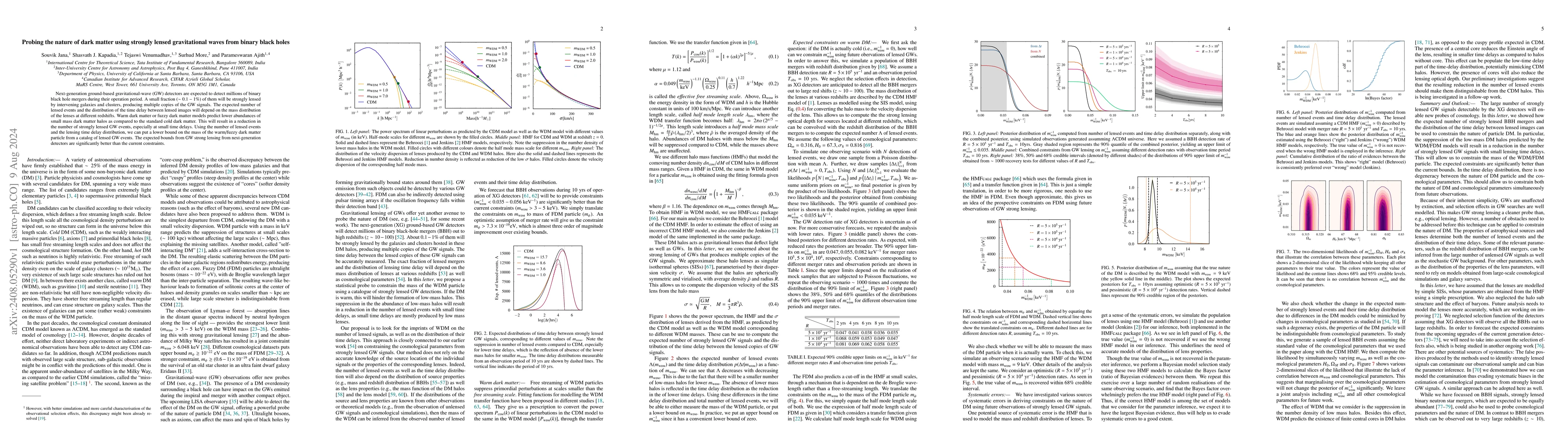 Thumbnail for Probing the nature of dark matter using strongly lensed gravitational
  waves from binary black holes