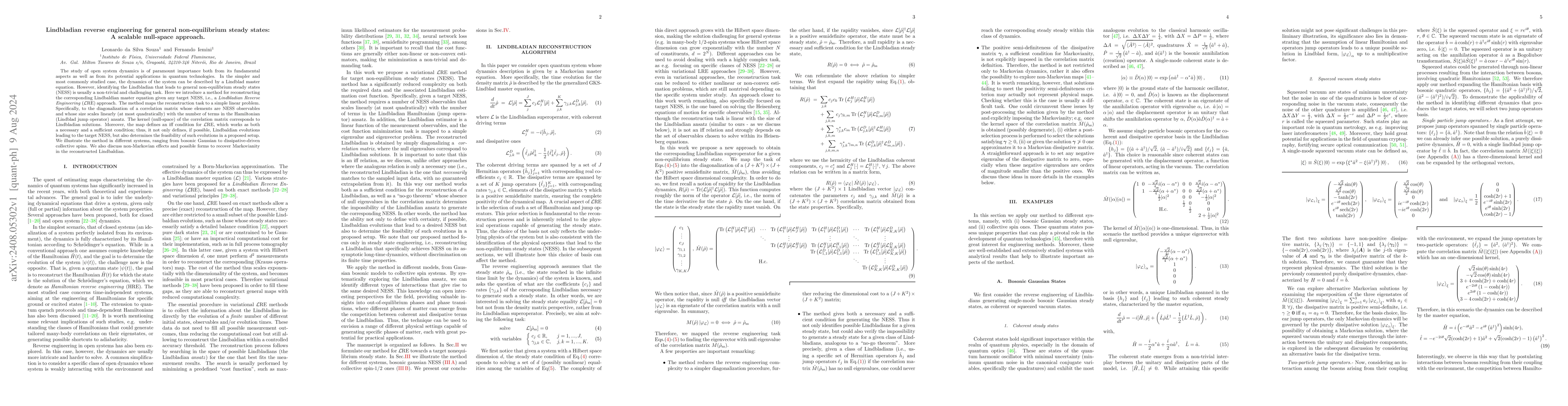 Thumbnail for Lindbladian reverse engineering for general non-equilibrium steady
  states: A scalable null-space approach