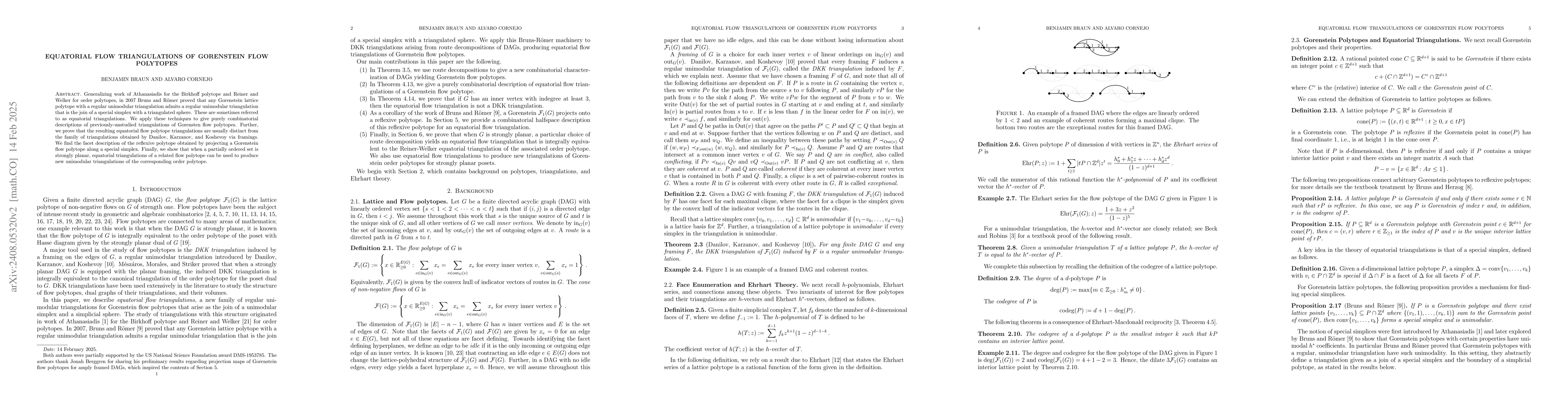 Thumbnail for Equatorial Flow Triangulations of Gorenstein Flow Polytopes