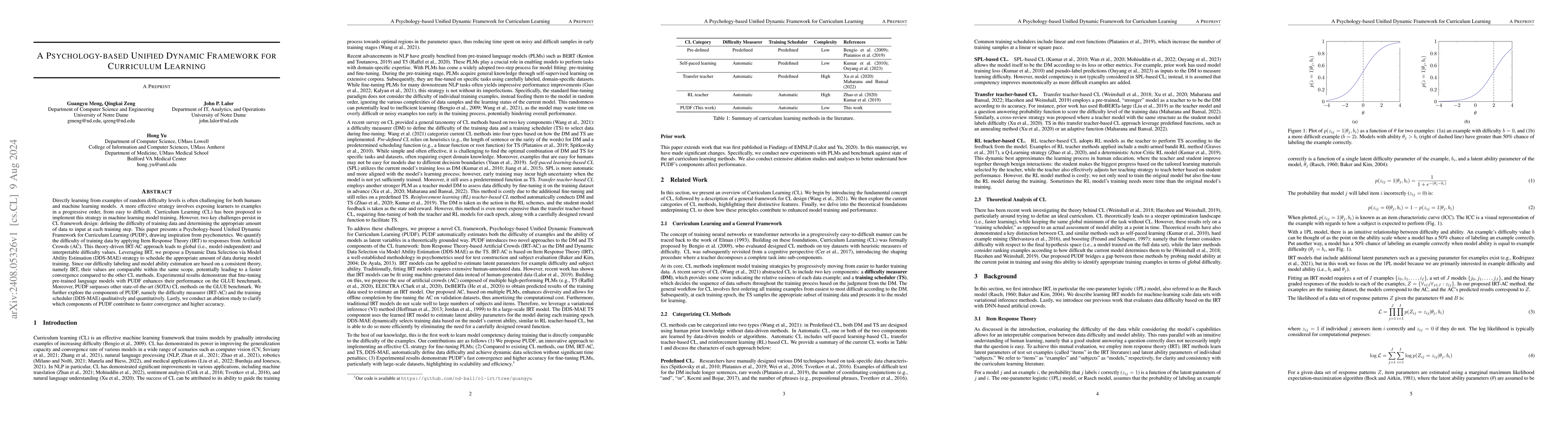 Thumbnail for A Psychology-based Unified Dynamic Framework for Curriculum Learning