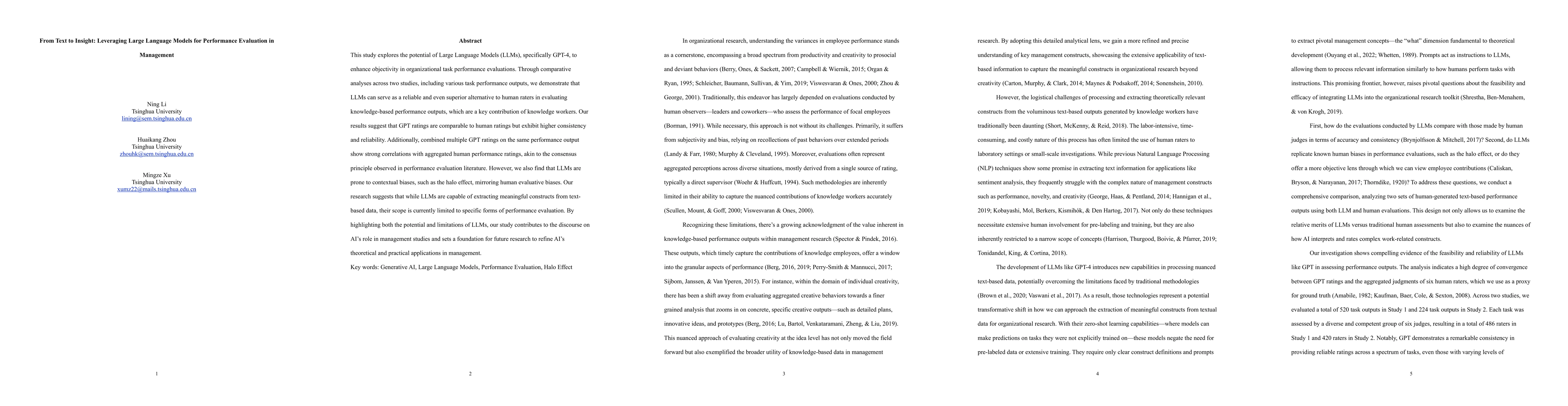 Thumbnail for From Text to Insight: Leveraging Large Language Models for Performance
  Evaluation in Management