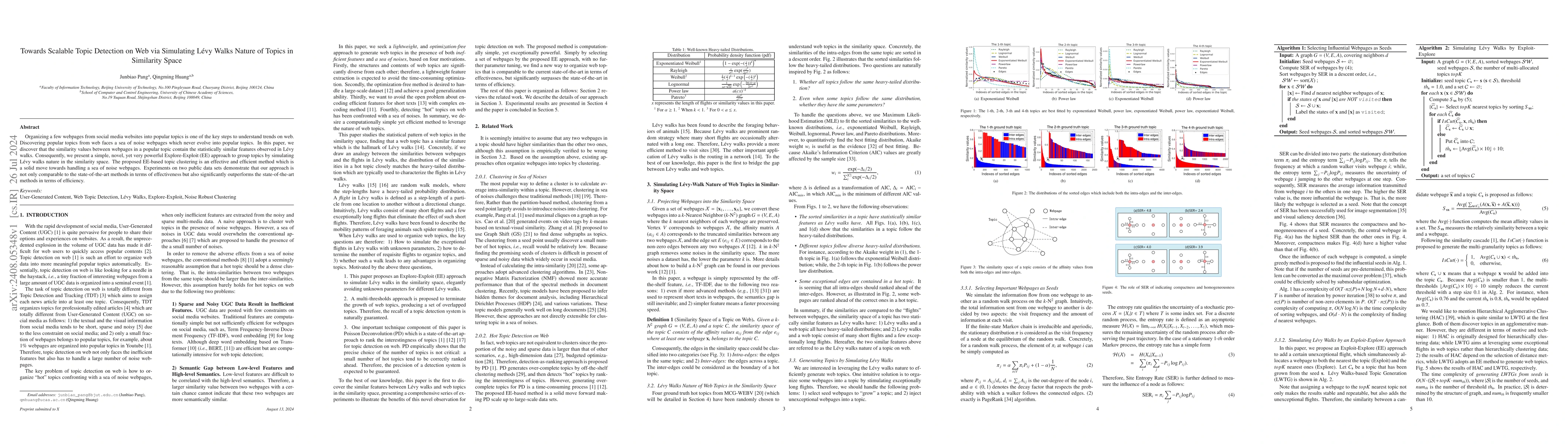 Thumbnail for Towards Scalable Topic Detection on Web via Simulating Levy Walks Nature
  of Topics in Similarity Space