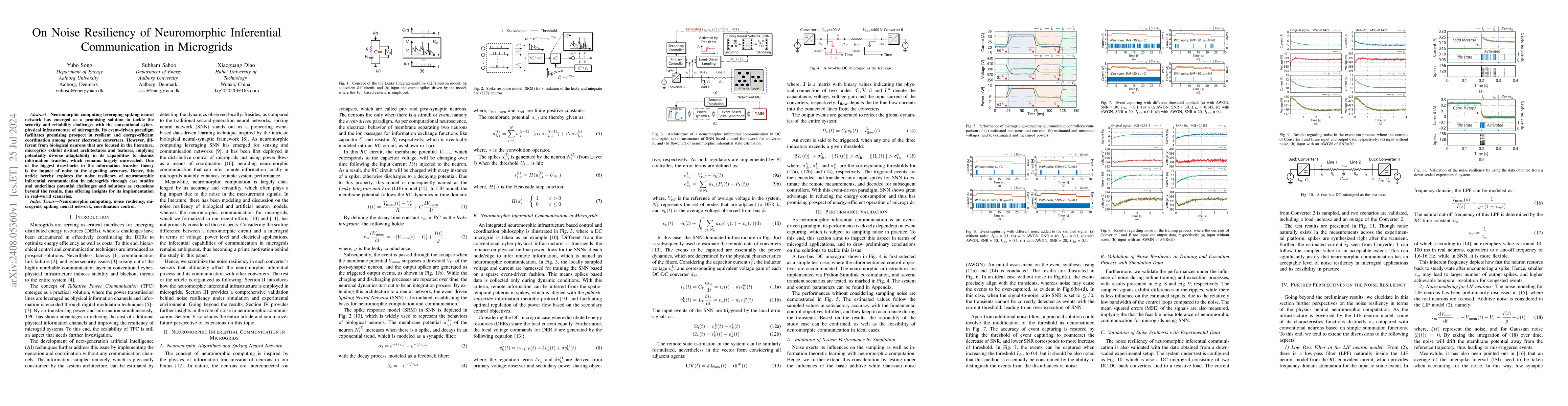 Thumbnail for On Noise Resiliency of Neuromorphic Inferential Communication in
  Microgrids