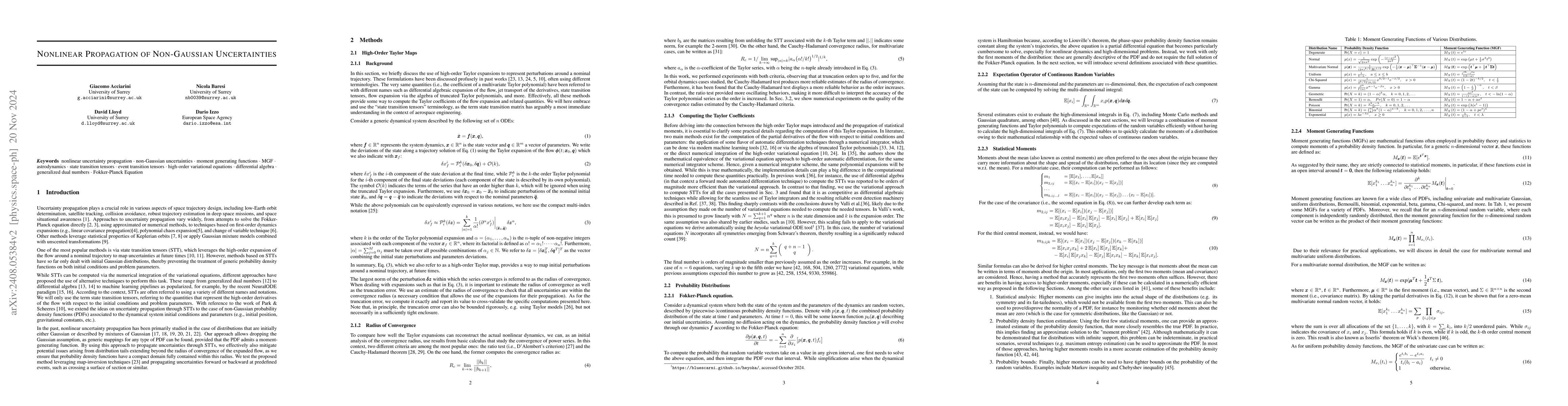 Thumbnail for Nonlinear Propagation of Non-Gaussian Uncertainties