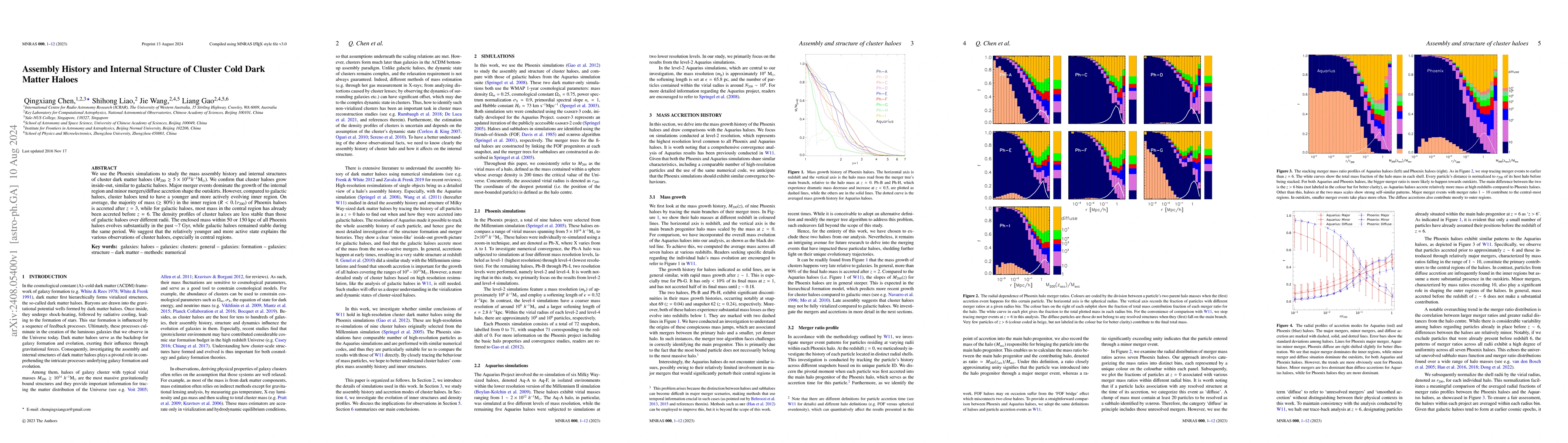 Thumbnail for Assembly History and Internal Structure of Cluster Cold Dark Matter
  Haloes