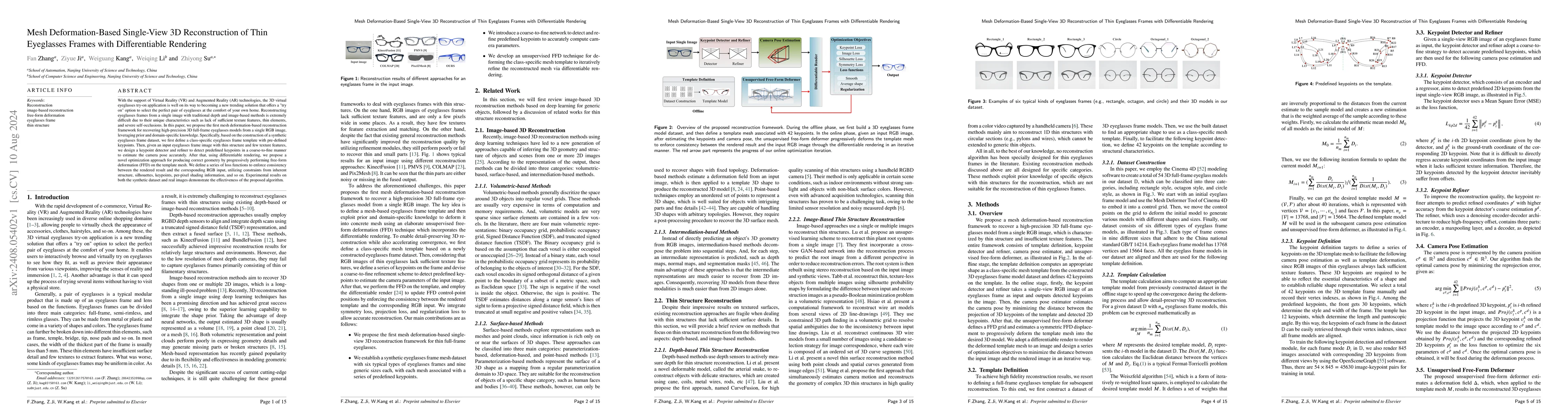 Thumbnail for Mesh deformation-based single-view 3D reconstruction of thin eyeglasses
  frames with differentiable rendering