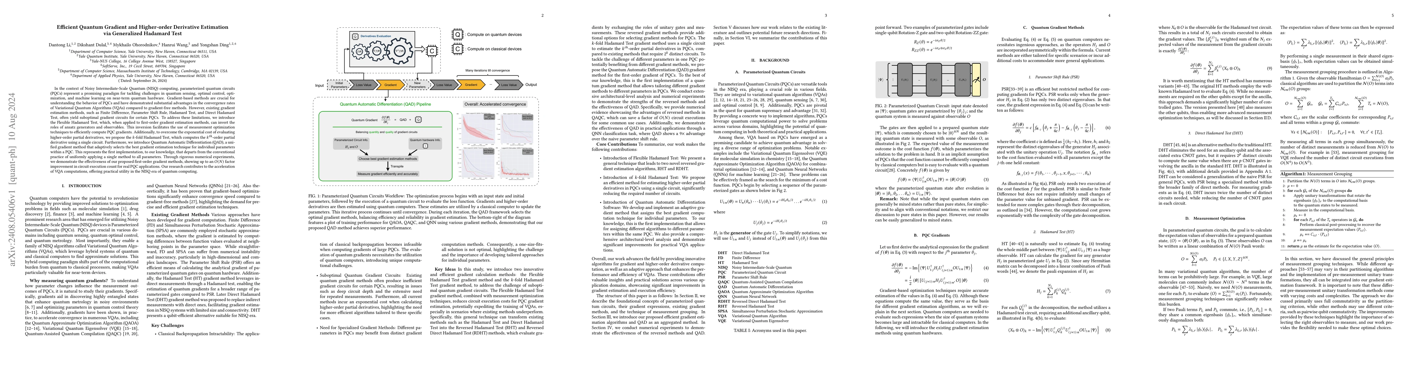 Thumbnail for Efficient Quantum Gradient and Higher-order Derivative Estimation via
  Generalized Hadamard Test