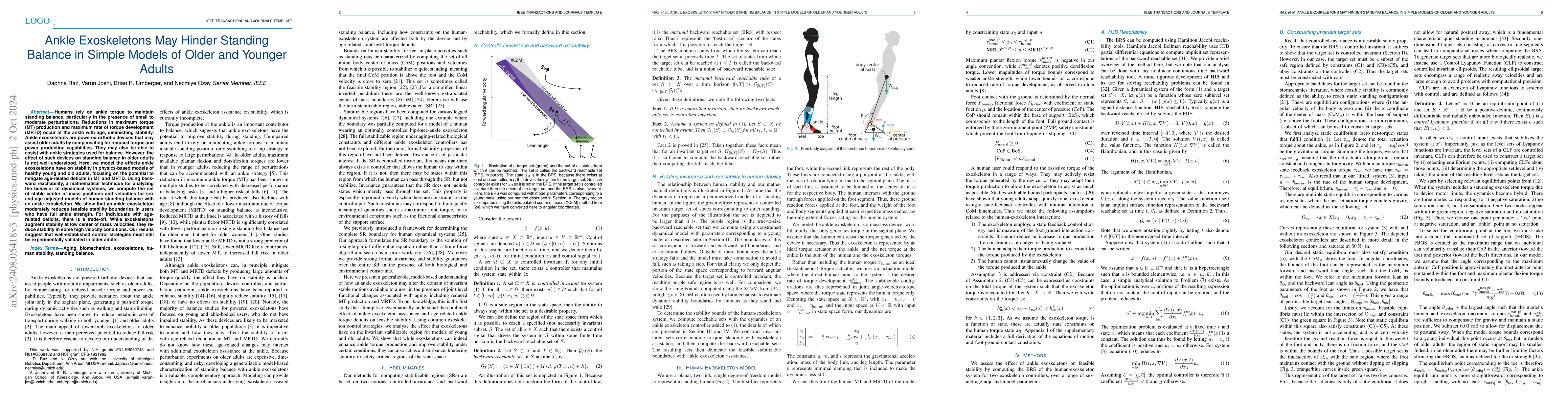 Thumbnail for Ankle Exoskeletons May Hinder Standing Balance in Simple Models of Older
  and Younger Adults