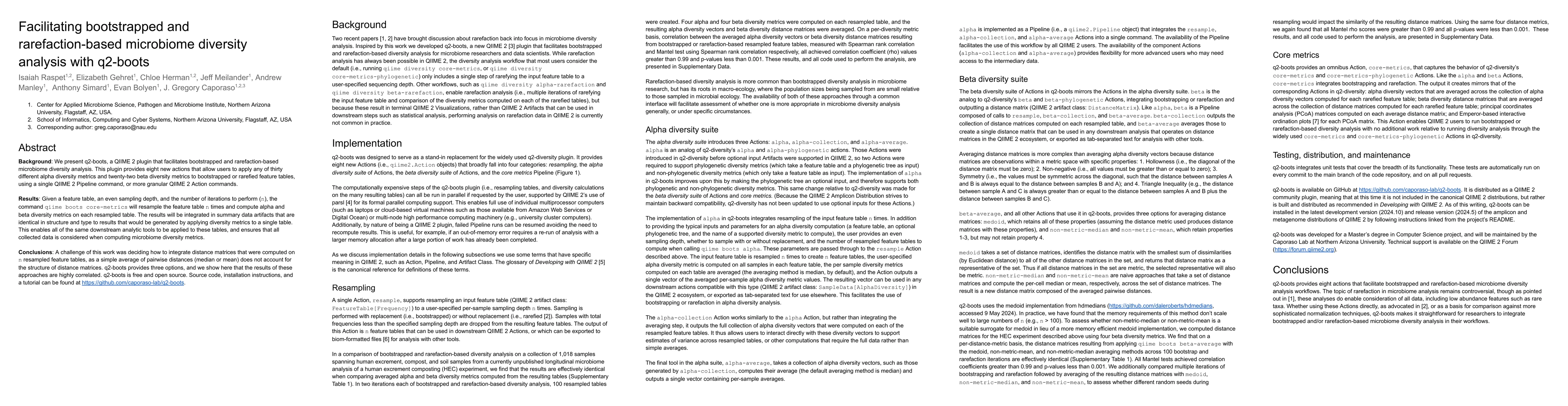 Thumbnail for Facilitating bootstrapped and rarefaction-based microbiome diversity
  analysis with q2-boots