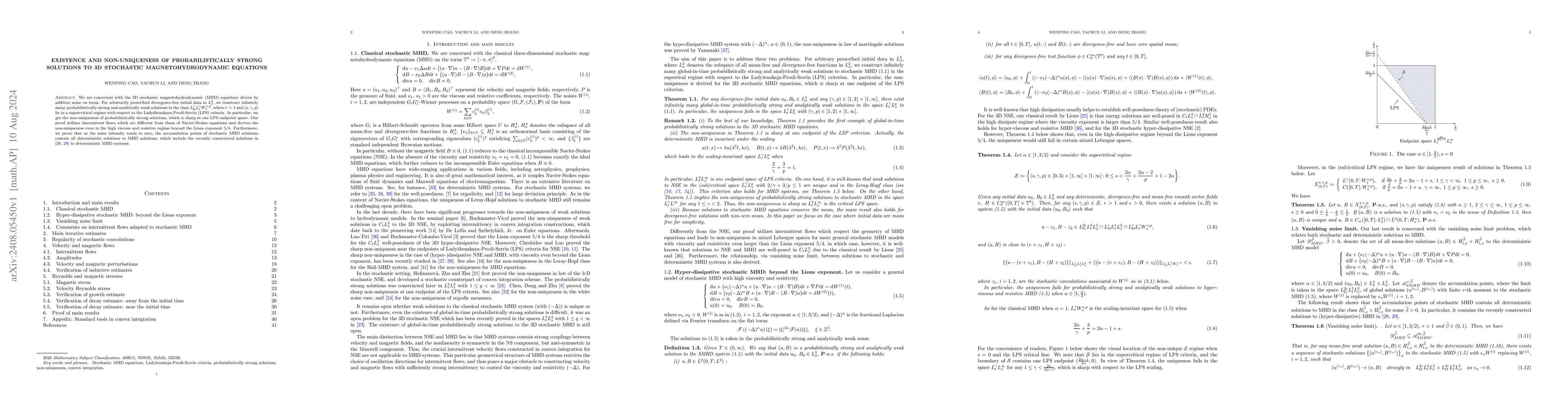 Thumbnail for Existence and non-uniqueness of probabilistically strong solutions to 3D
  stochastic magnetohydrodynamic equations