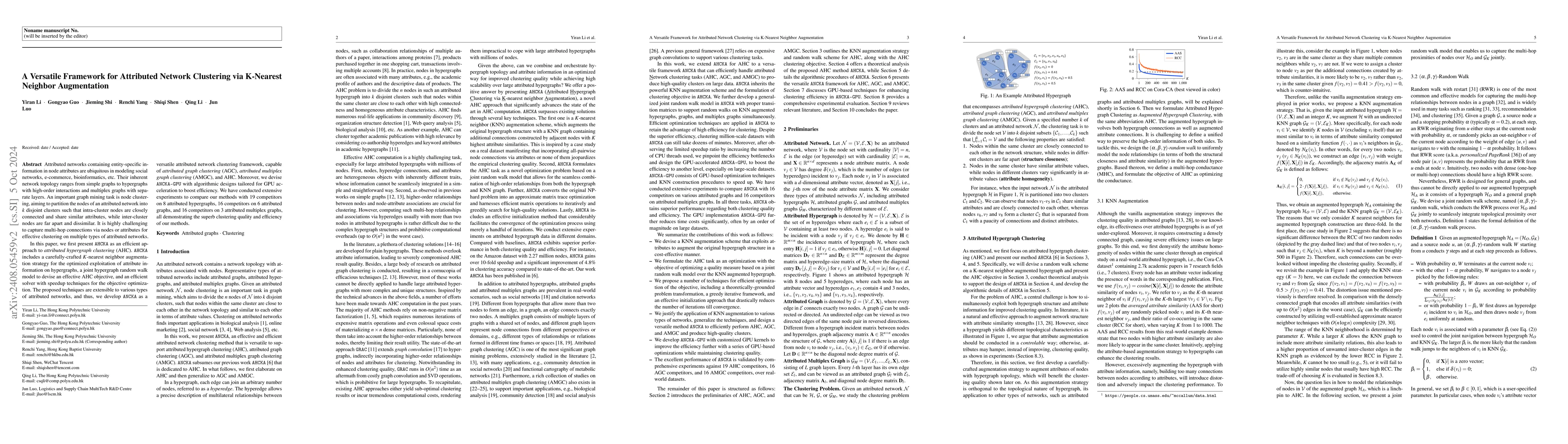 Thumbnail for A Versatile Framework for Attributed Network Clustering via K-Nearest
  Neighbor Augmentation