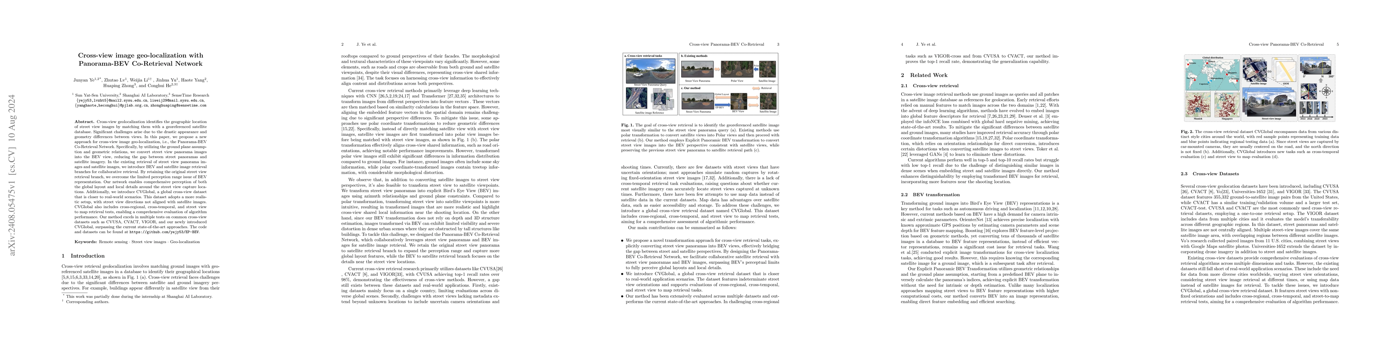 Thumbnail for Cross-view image geo-localization with Panorama-BEV Co-Retrieval Network