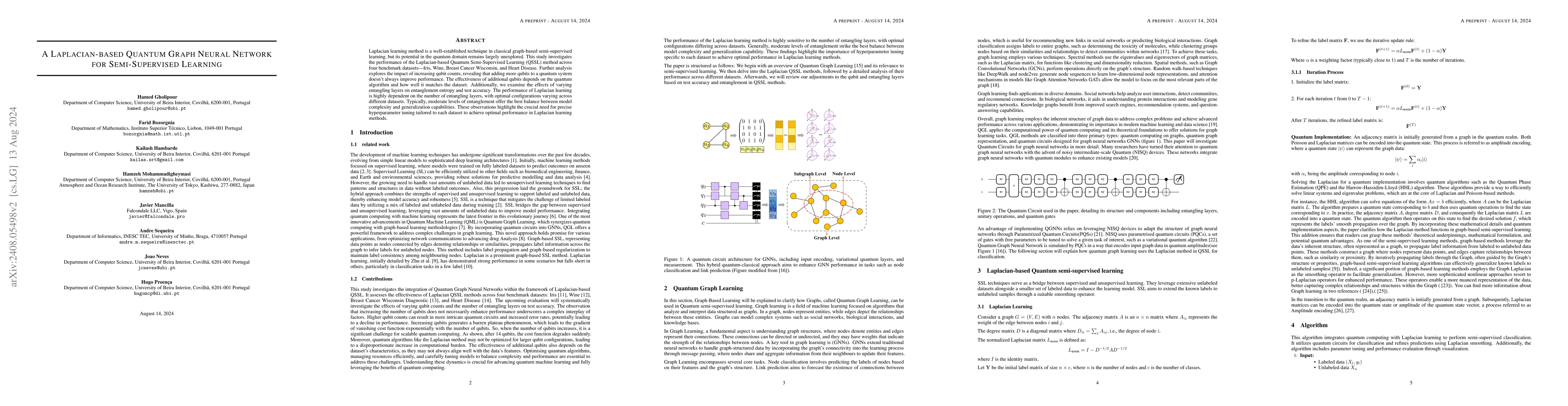 Thumbnail for A Laplacian-based Quantum Graph Neural Network for Semi-Supervised
  Learning