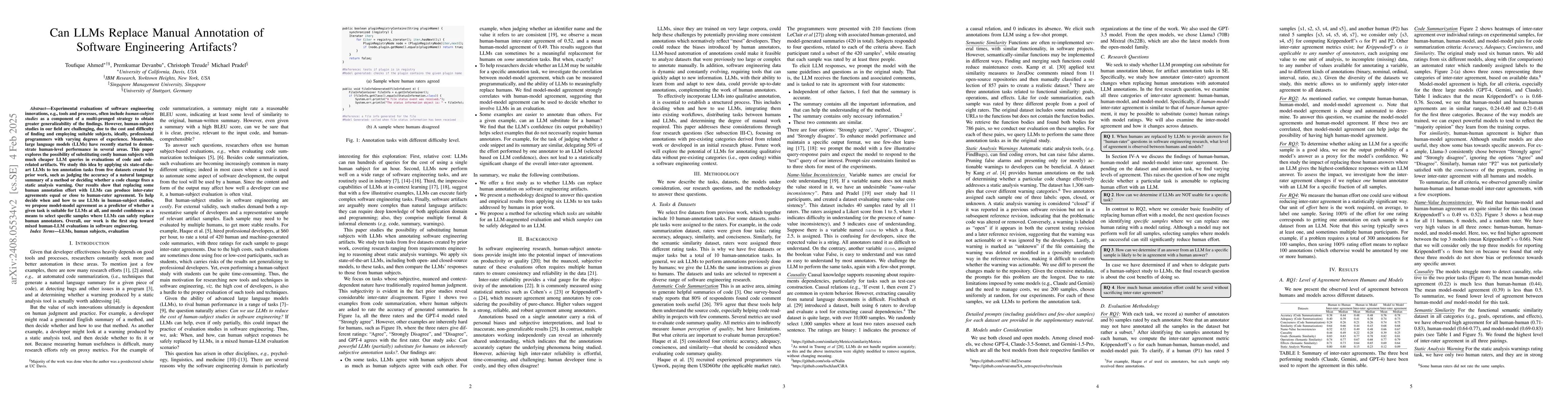 Thumbnail for Can LLMs Replace Manual Annotation of Software Engineering Artifacts?