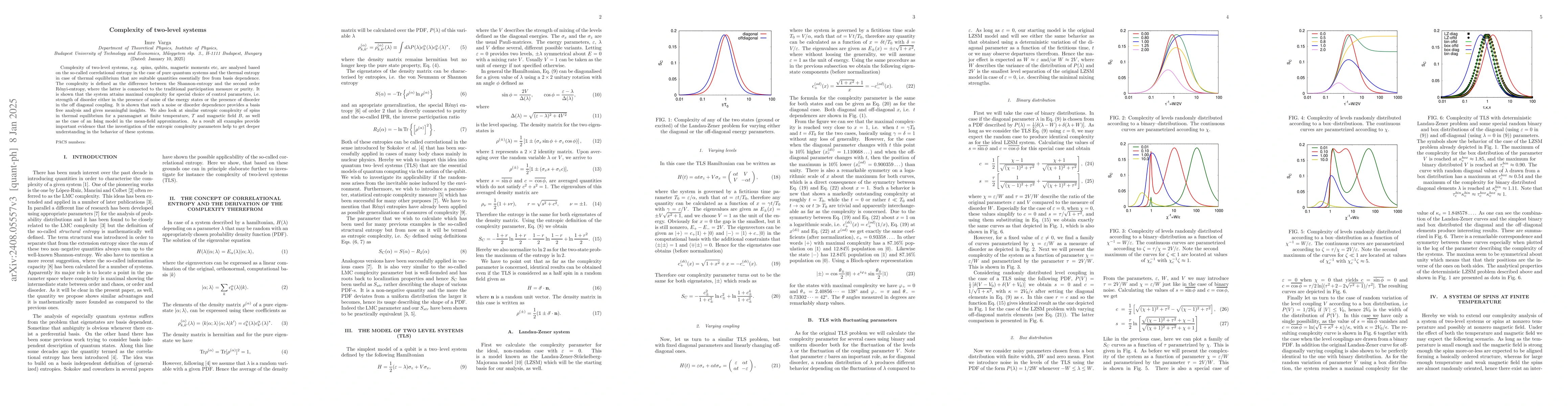 Thumbnail for Complexity of two-level systems