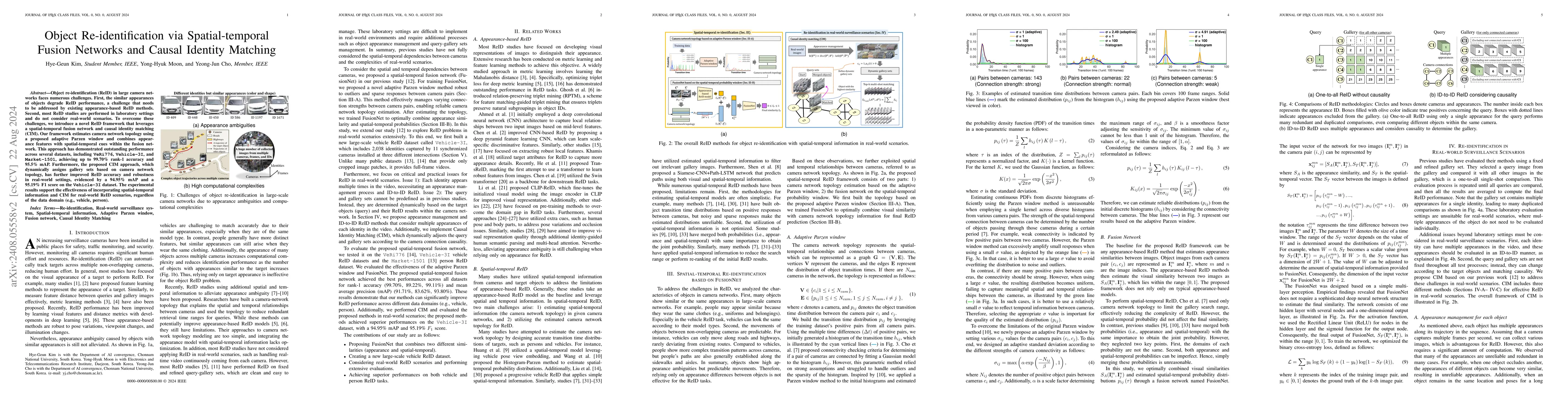Thumbnail for Object Re-identification via Spatial-temporal Fusion Networks and Causal
  Identity Matching