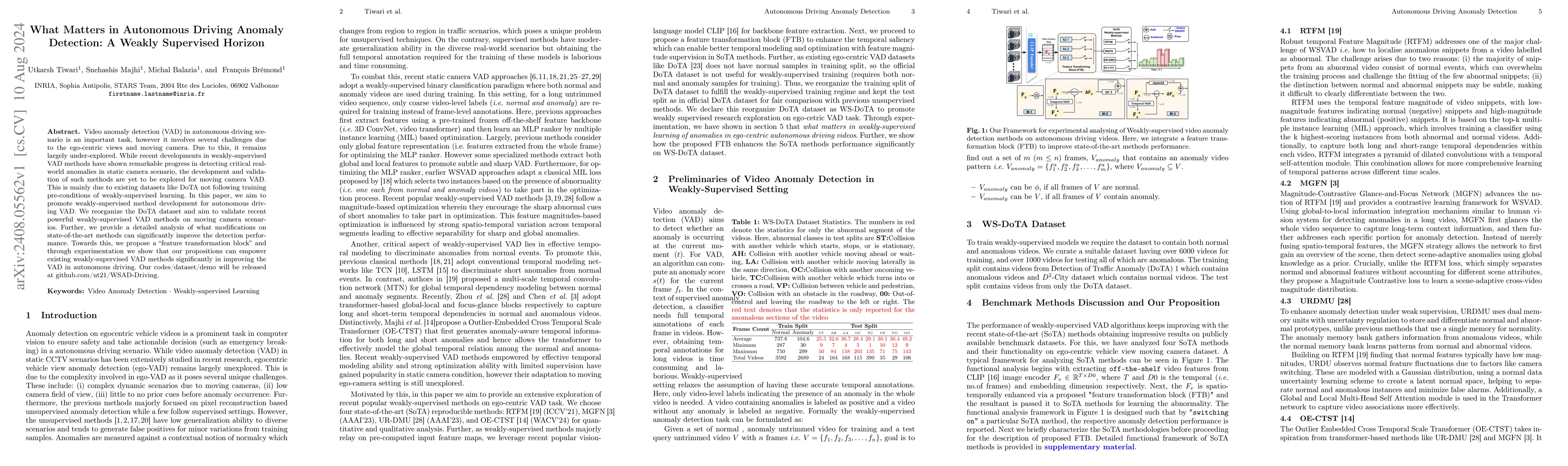 Thumbnail for What Matters in Autonomous Driving Anomaly Detection: A Weakly
  Supervised Horizon