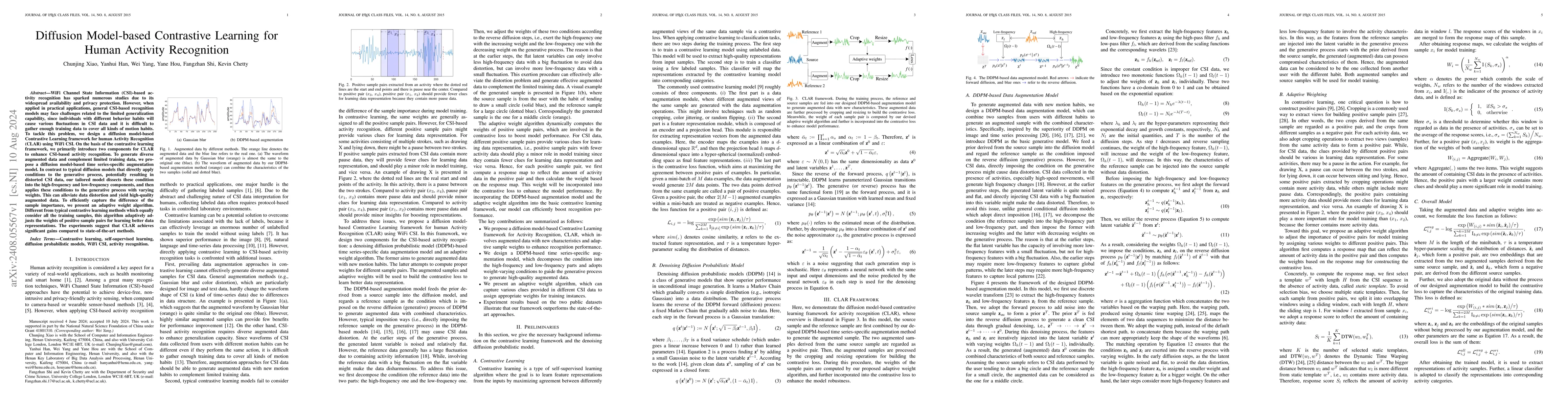 Thumbnail for Diffusion Model-based Contrastive Learning for Human Activity
  Recognition