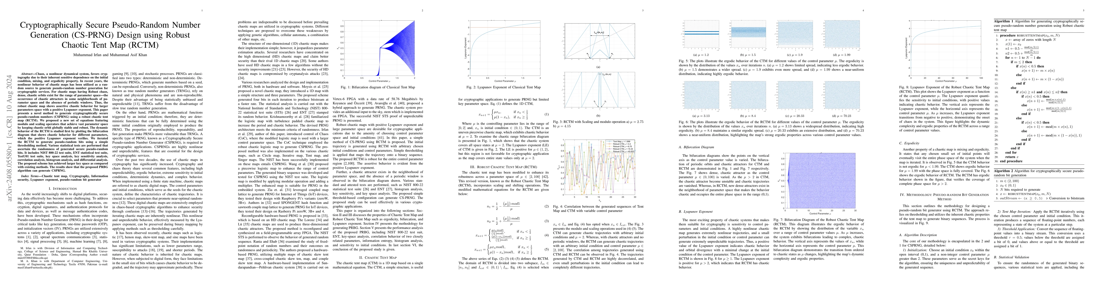 Thumbnail for Cryptographically Secure Pseudo-Random Number Generation (CS-PRNG)
  Design using Robust Chaotic Tent Map (RCTM)
