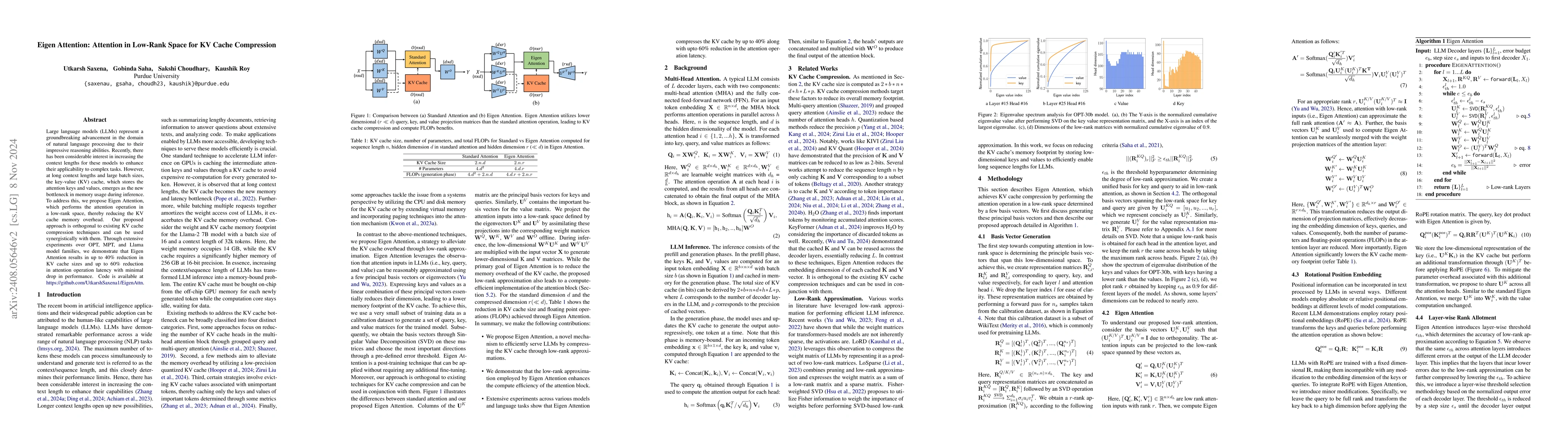 Thumbnail for Eigen Attention: Attention in Low-Rank Space for KV Cache Compression