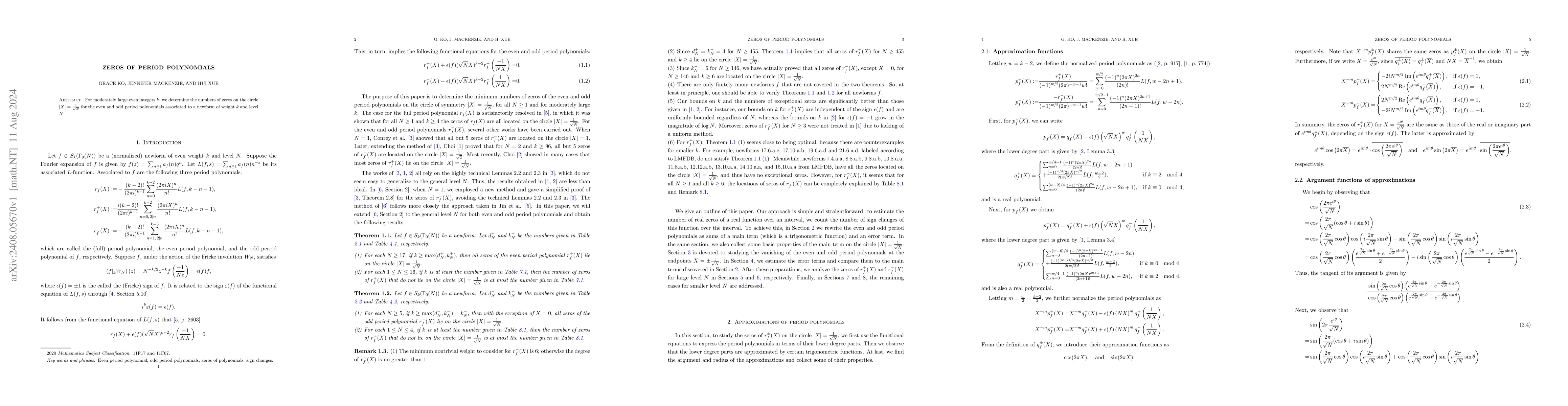 Thumbnail for Zeros of period polynomials