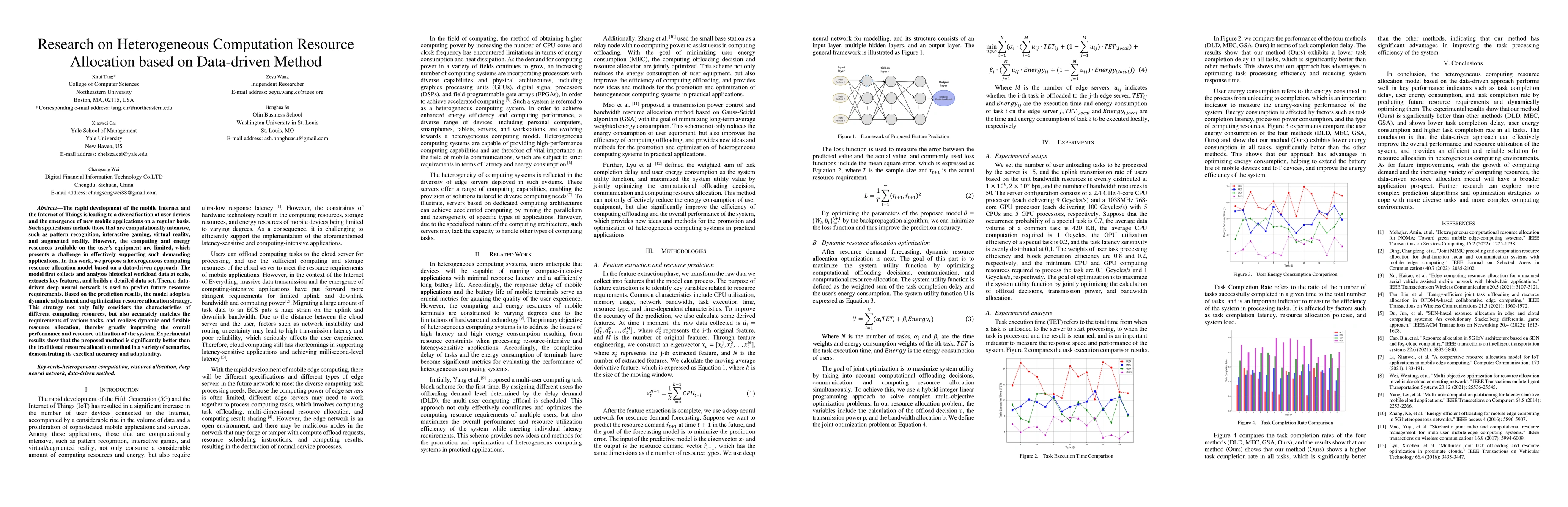 Thumbnail for Research on Heterogeneous Computation Resource Allocation based on
  Data-driven Method