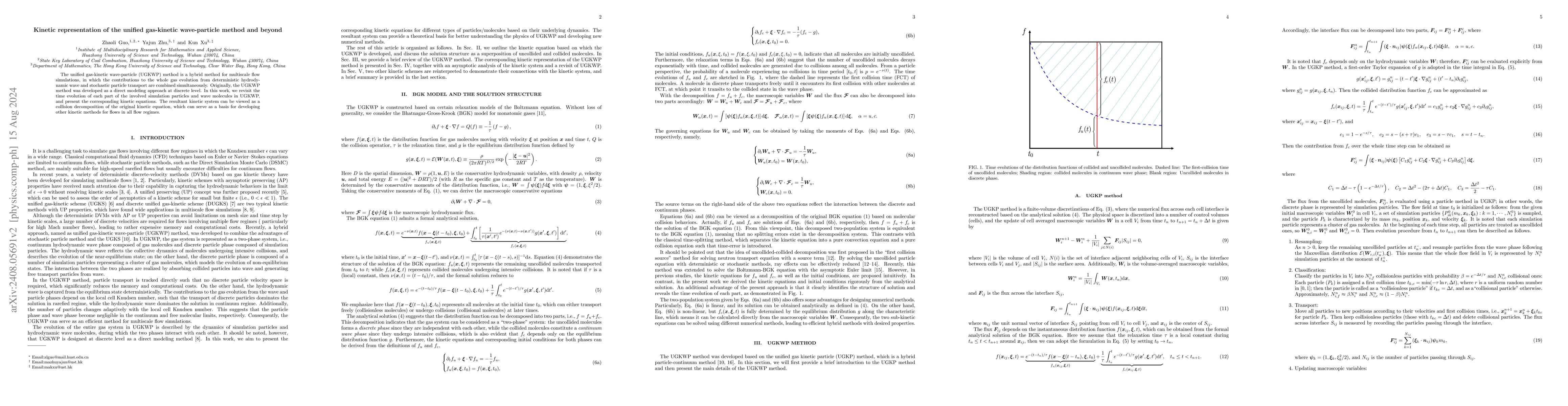 Thumbnail for Kinetic representation of the unified gas-kinetic wave-particle method
  and beyond