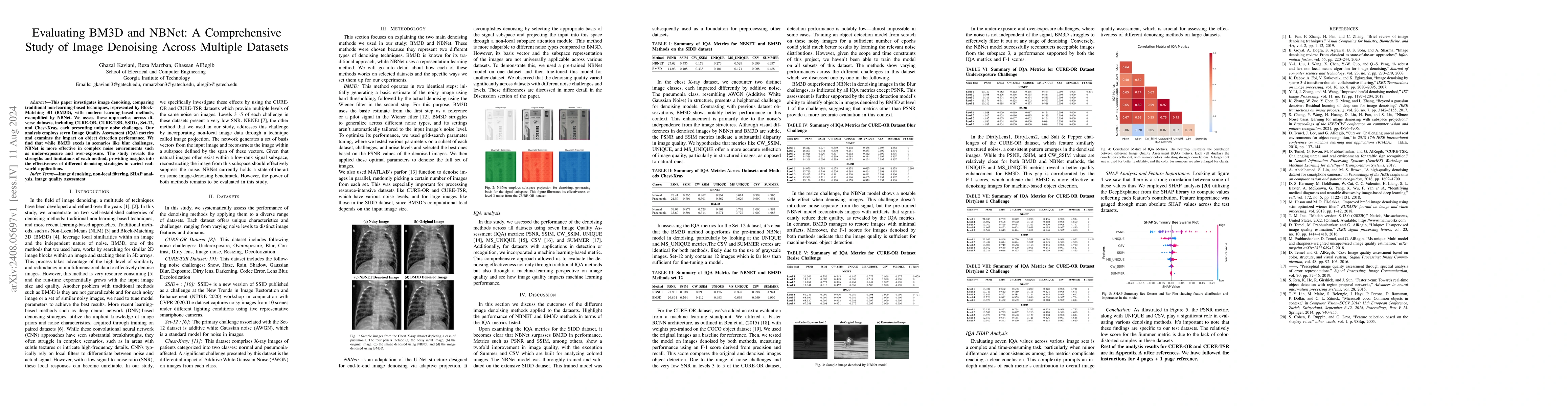 Thumbnail for Evaluating BM3D and NBNet: A Comprehensive Study of Image Denoising
  Across Multiple Datasets