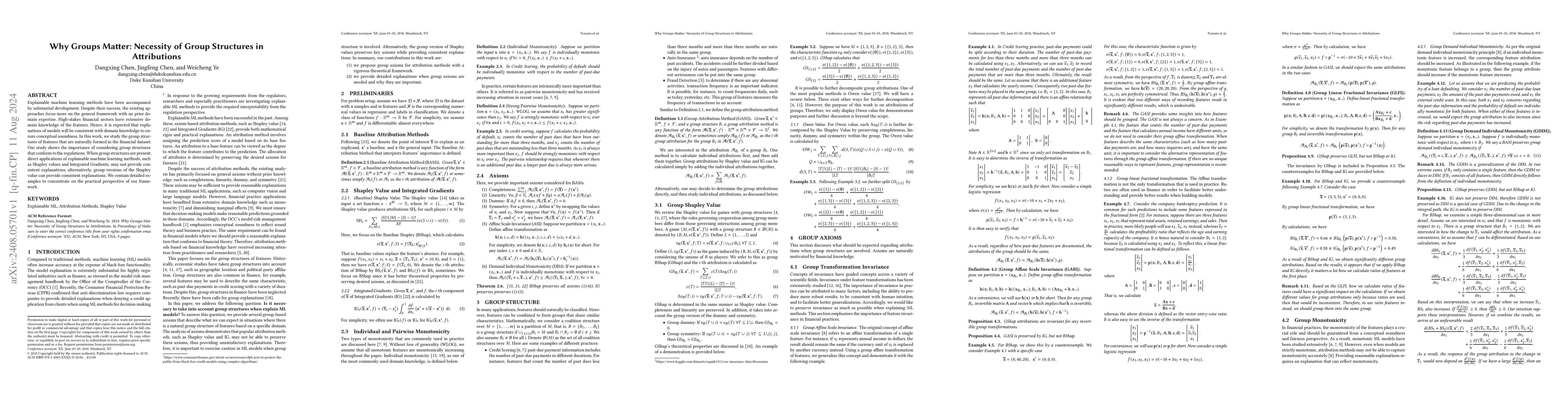 Thumbnail for Why Groups Matter: Necessity of Group Structures in Attributions